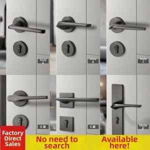 Black Gray Magnetic Quiet Theft Proof Bedroom Door Lock