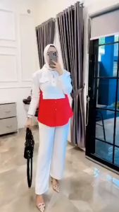 Iriana Set Matt Cringkle AIrflow Size XL Set Atasan + Celana Murah Trendy 2024 Fashionable Kekinian