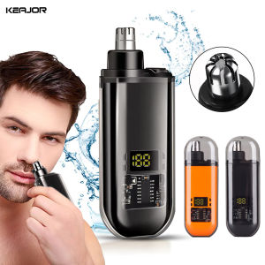 Electric Nose Hair Trimmer Mini Nose and Ear Hair Clipper Rechargeable Eyebrow Shaving Razor Portable Nose Hair Remover For Men