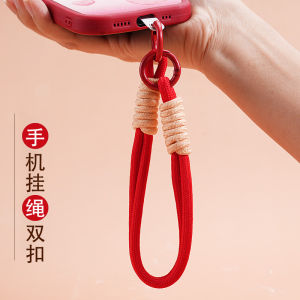 Durable Wide Version Mobile Phone Strap Handheld Wristlet Anti-Loss Decorative Piece Clip-On High-End Elegant Suspension Rope for Women
