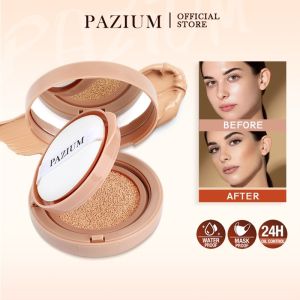 PAZIUM BB Cream Air Cushion Waterproof Foundation Natural Long Lasting Facial Makeup Oil Control Concealer High Coverage Poreless Flawless Foundation