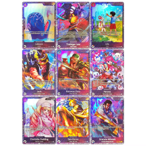 Bandai | DIY ONE PIECE Collection Cards OP08 San-Gorou Roronoa Zoro Jack Perona EN High Quality Self Made Game Anime Cards Gift Toy