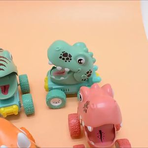 Mobil Mainan Pencet Dinosaurus Jalan Press Pull Triceratop Mainan Anak Bayi