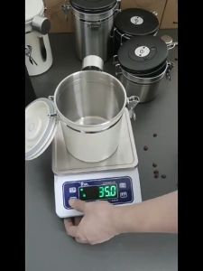 1.5/1.8L Stainless Steel Coffee Sealed Jar for Coffee Bean/Coffee Powder Storage Container With Date Tracker/Scoop