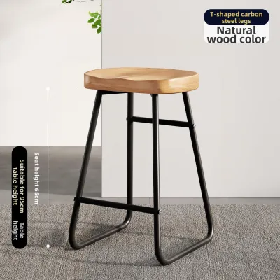 DANBIYIN | Solid Wood Simple Modern High Stool