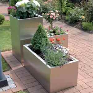 Stainless Steel Outdoor Rectangular Plant Container