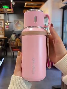 Stainless Steel Vacuum Insulated Tumbler Portable Outdoor Activity Handheld Cup Ultra Long Time Heat Retention