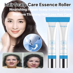HOEGOA Hair Scalp Care Essence Roller Dandruff Repairing Hair growth Essence Softening Anti Loss Essence