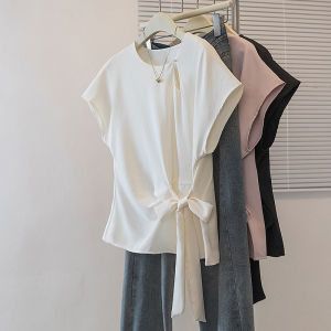 Short Sleeve Peplum Shirt with Lace Summer Plus Size Women