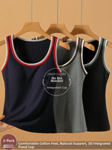 ZISU | Color Block Spring New Style Strap Camisole Outwear With Padding