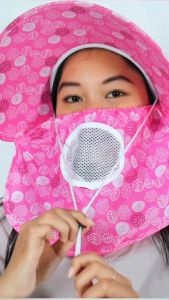 RUIMO Topi B-21 Visor Motif Geometris Multicolor - Aksesoris Olahraga Wanita Premium