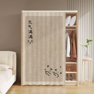 Rèm Che Tủ Quần Áo Mở Không Có Cánh Cửa Rèm Che Tủ Sách Có Trượt Không Cần Khoan Rèm Chống Bụi Cho Gian Bếp Trang Trí Nhà Cửa