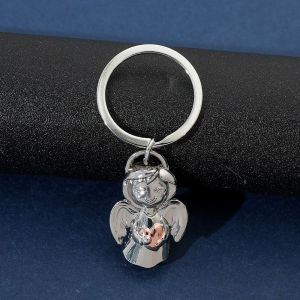 New Angel Keychain Cute Lucky Guardian Metal Pendant Carrier Love Gifts Heart for Girlfriend Car jewelry Keyring Drive Carefully
