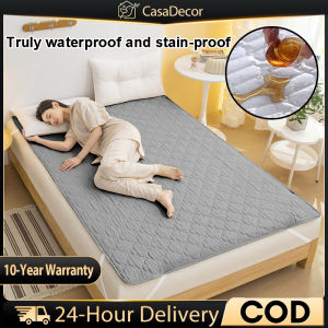 CASA Waterproof Sheet Single Queen King Size Dust Mite Resistant Waterproof Mattress Pad Changing Pad 100% Waterproof Corner Straps TPU Waterproof Sheet