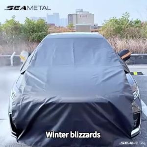 SEAMETAL | SEAMETAL Enlarge Car Windshield Snow Cover Universal Car Ice Shield Waterproof Windproof Winter Frost Protector for Front Window