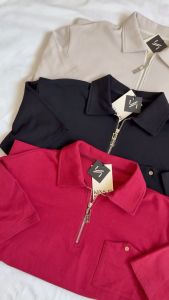 KINS | เสื้อโปโลแขนสั้น เสื้อโปโลคอปกแบบมีซิป (KS13)