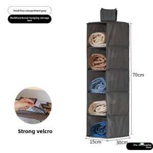 MOMIAN | Closet Organizer Shelf Cabinet Divider Hanging Closet Partition Basket Layered Rack Fabric Storage Bag
