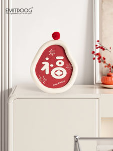 EMITDOOG Trang Trí Chữ "Phúc" TV Cabinet Trang Trí Phòng Khách Trang Trí Nhà Mới Quà Tặng Trang Trí Bàn Trang Trí Bằng Gỗ Thủ Công Bán Tự Động