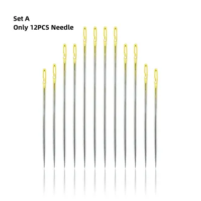 12/36PCS Sewing Needles Multi-size Side Opening Stainless Steel Darning Sewing Household Hand Tools Sewing Tools and Accessoires
