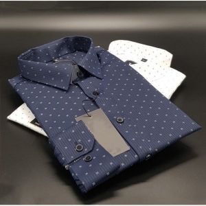 [Loại cao cấp- Như hình] Áo sơ mi nam gấp hộp họa tiết chấm bi thời trang cao cấp mát mịn