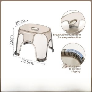 Transparent Acrylic Small Stool Home Living Room Coffee Table Shoe Changing Stool Creative Thickened Childrens Low Stool Plastic Mini Stool