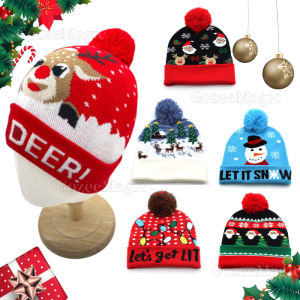 Christmas Knitted Hat Party Decor Creative Winter Warm Cap Xmas New Year Gift