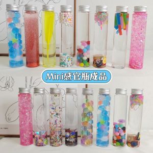 Montessori Sensory Bottle Finished Product Baby Toys Educational Early Learning Tools Interest-Handmade Plastic Toys for 10 Months Old Baby