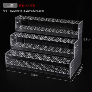 Acrylic Pen Holder Multi-Functional Stationery Store Display Stand Neutral Pen Clip Showcase Plastic Desktop Organizer