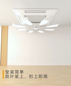 360° Central Aircond Anti Direct Blowing Wind Guide Fan Cassette Aircon Guide Fan Fast Cooling Windshield Rotating Blade