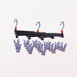 Folding Clothes Airer Hanger Telescopic Socks Clothes Dryer Hanger Windproof Socks Underwear Drying Rack Storage Laundry Rack