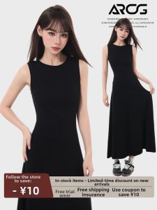 ARCG | Sleeveless Slimming Summer Dress black