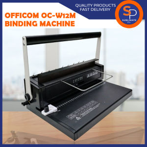 Officom W12M Wire Binding Machine A4 Size 34 Holes Heavy Duty for Double Loop Notebook Binder Refill 3:1 Pitch