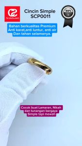 Cincin Wanita SimplePerhiasan Elegan anti karat berkulitas premium harga termurah SCP0011