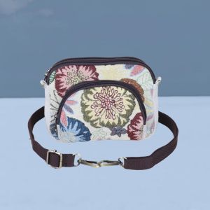 Túi Đeo Chéo Dệt Thủ Công Nhẹ Bằng Vải Cotton Lanh Túi Đựng Mỹ Phẩm Điện Thoại Di Động Mini Túi Đeo Chéo Thường Ngày Túi Xách Nữ