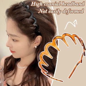 Women Zig-Zag Shark Long Tooth Hair Hoop Headband Hair Comb Non-Slip Wave Comb Headband Headwear DIY Styling Accessories