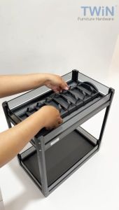 TWIN Rak Laci 2 Susun Chrome TMB 23056 - 24056 GLS