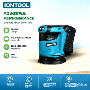 Makita | IONTOOL 175mm Brushless Cordless Sander 11000RPM Power Tool for Metal Furniture and Wood Surface Polishing