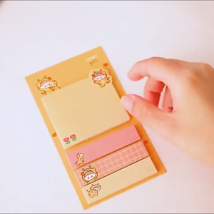 KS Sticky notes set 4 in 1 karakter kartun lucu Kertas memo mini index note Schedule marker korean sekolah kantor pelajar