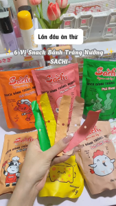 🔥 🔥 Snack Bánh Tráng Nướng SACHI Phủ Phô Mai/ Chà Bông Gà/ Khô Bò Cay Giòn Tan (Gói 45g)