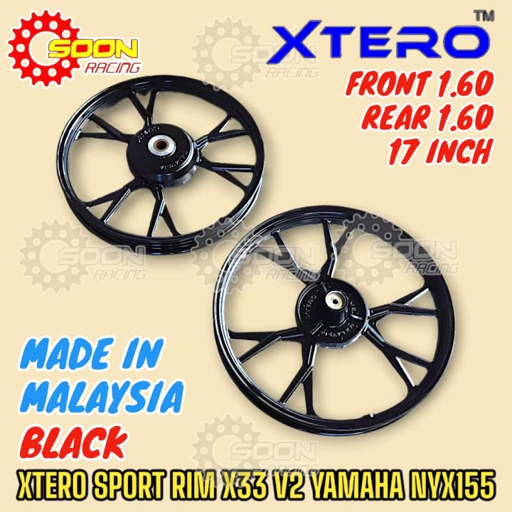 Nvx V2 Rim XTERO NVX SPORT RIM X33 V2 1.60/1.60x17 YAMAHA NVX155 | Lazada