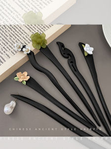 Ancient Style Dangling Ornament Tassel Hairpin Female Fancy Wooden Hairpin New Chinese Style Minimalist Modern Han Dynasty Daily Hairpin