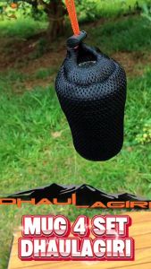 Gelas Camping 4 in 1 & Mug Set Dhaulagiri: Stainless Steel Portable Outdoor Mug