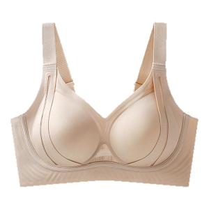 MiiOW | Comfortable Wireless Bra Womens Anti-Sagging Gathered Push Up Invisible Breathable Underwear Large Chest Appears Small