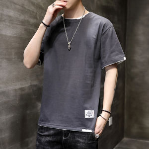 Loose Fit Pure Cotton Short Sleeve Mens T-Shirt round Neck Half Sleeve Summer Fashion Casual Comfortable Breathable Tee
