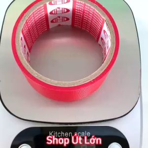 1 Cuộn băng keo simili màu đỏ rộng 4.7cm dài 7.5 mét lõi giấy 3mm giá tại xưởng