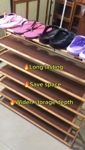 ชั้นวางรองเท้าสี่ขาจากไม้ไผ่ shoes shelf rack ชั้นวางรองเท้า มีหลายขนาด รับน้ำหนักได้มาก ทำโดยไม้ไผ่ธรรมชาติ