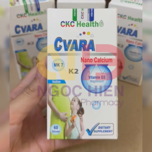Viên uống Cvara -  bổ sung canxi cho xương khỏe mạnh phòng ngừa các vấn đề như loãng xương thấp bé (60 viên)