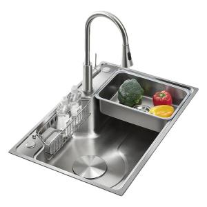 HIGOLD | Retractable Step 304 Stainless Steel Single Bowl Sink