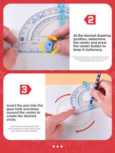 JIELI | Multi-Function Protractor for Elementary and Middle School Students