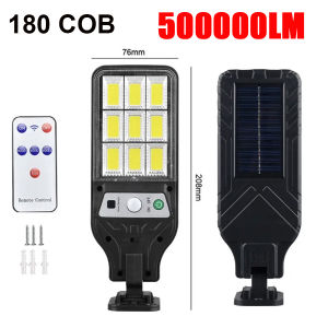 Solar Outdoor LED Lamp 500000LM Solar Sensor Wall Light 180 COB Solar Powered Waterproof Street Yard Lights With Remote Control
